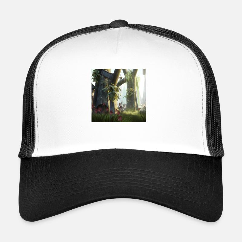 Forêt magique - Casquette trucker  - blanc/noir
