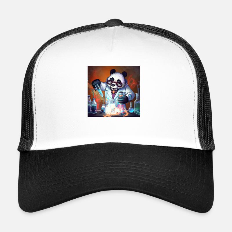 Mad Science Panda - Trucker Cap - Weiß/Schwarz