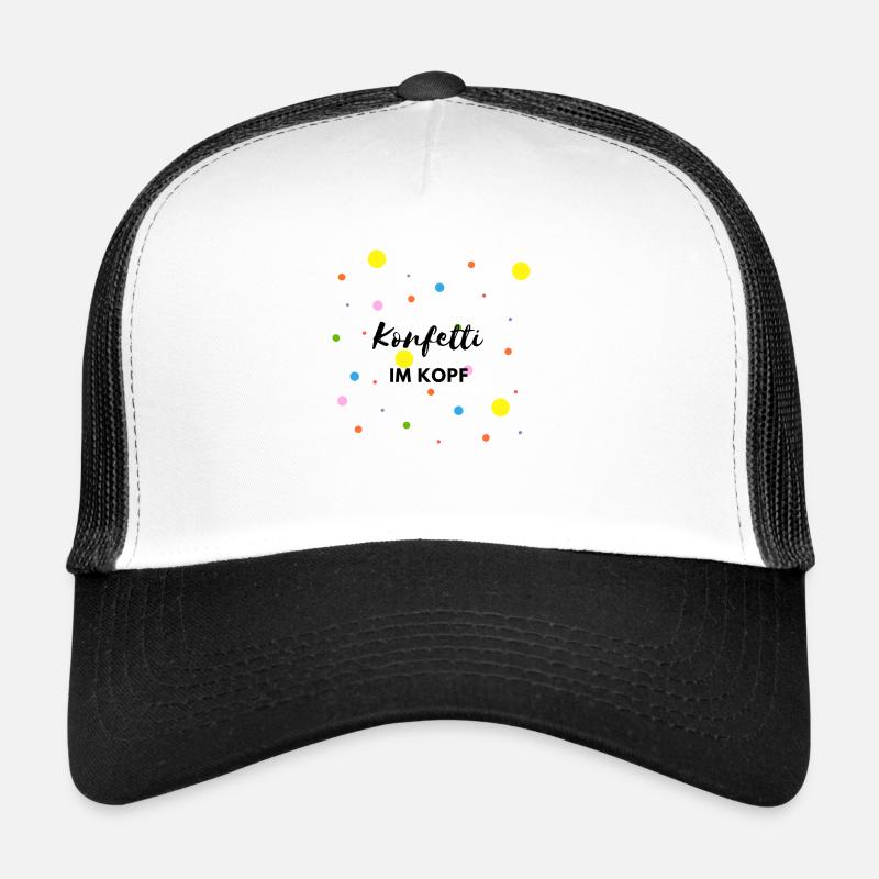 Konfetti im Kopf - Trucker Cap - Weiß/Schwarz