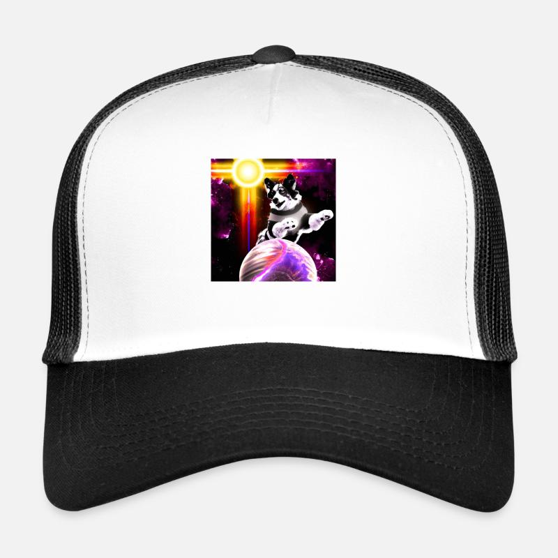 Chien de l’espace - Casquette trucker  - blanc/noir