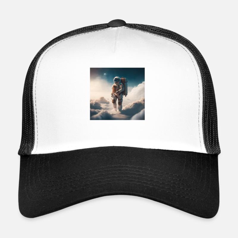An astronaut walking on clouds - Trucker Cap - white/black