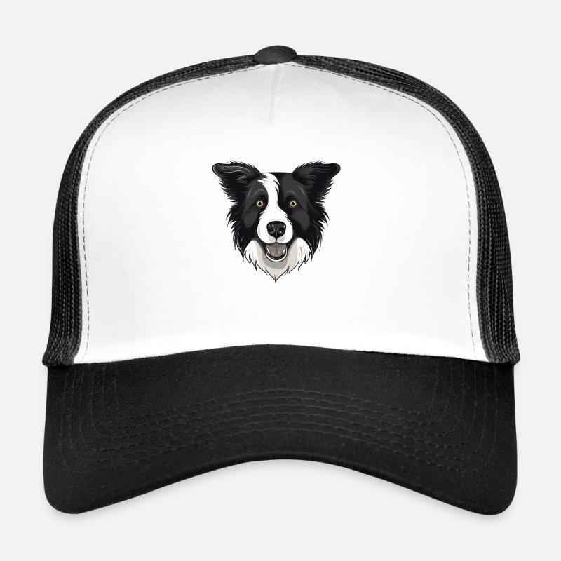 Border Collie - Trucker Cap - Weiß/Schwarz