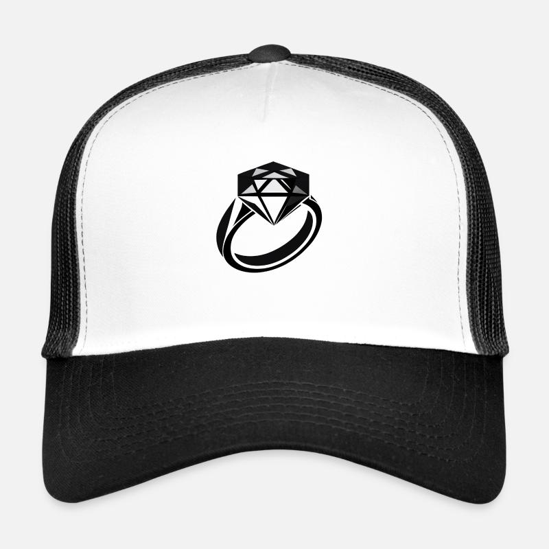 Bague en diamant simple pour les occasions spéciales Casquette trucker 