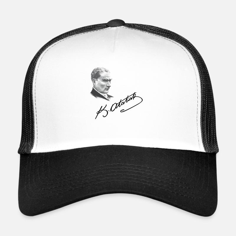MUSTAFA KEMAL ATATÜRK - Trucker Cap - Weiß/Schwarz