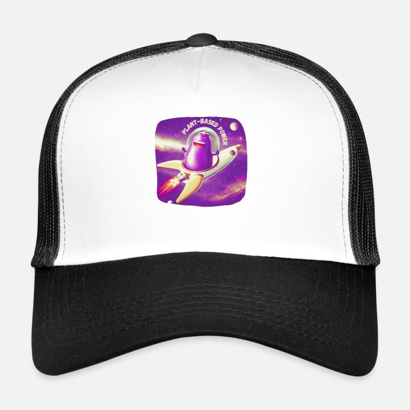 Astronaute aubergine dans l’énergie basée sur une plante spatiale Casquette trucker 