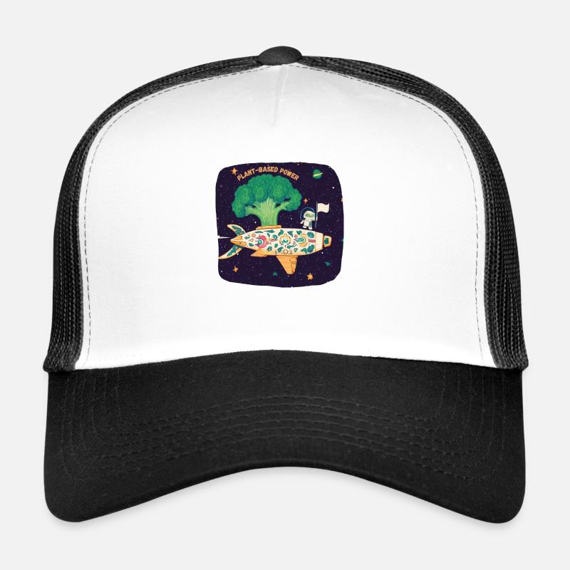 Alimentation basée sur une plante de vaisseau spatial alimenté par le brocoli Casquette trucker 