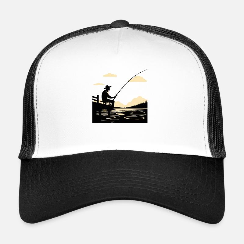 dessin pêcheur Casquette trucker 