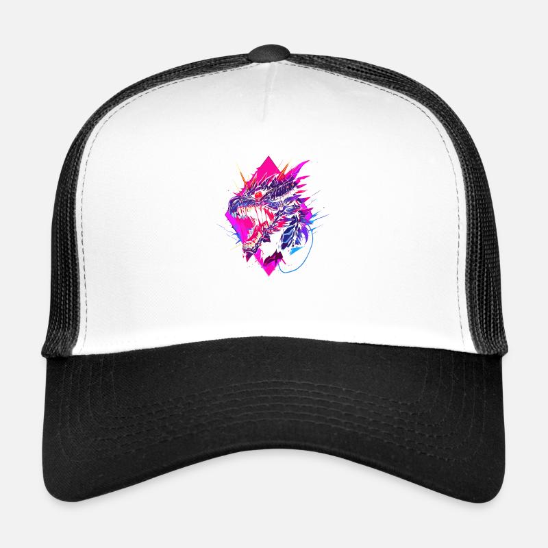 Synthwave Dragon Trucker Cap