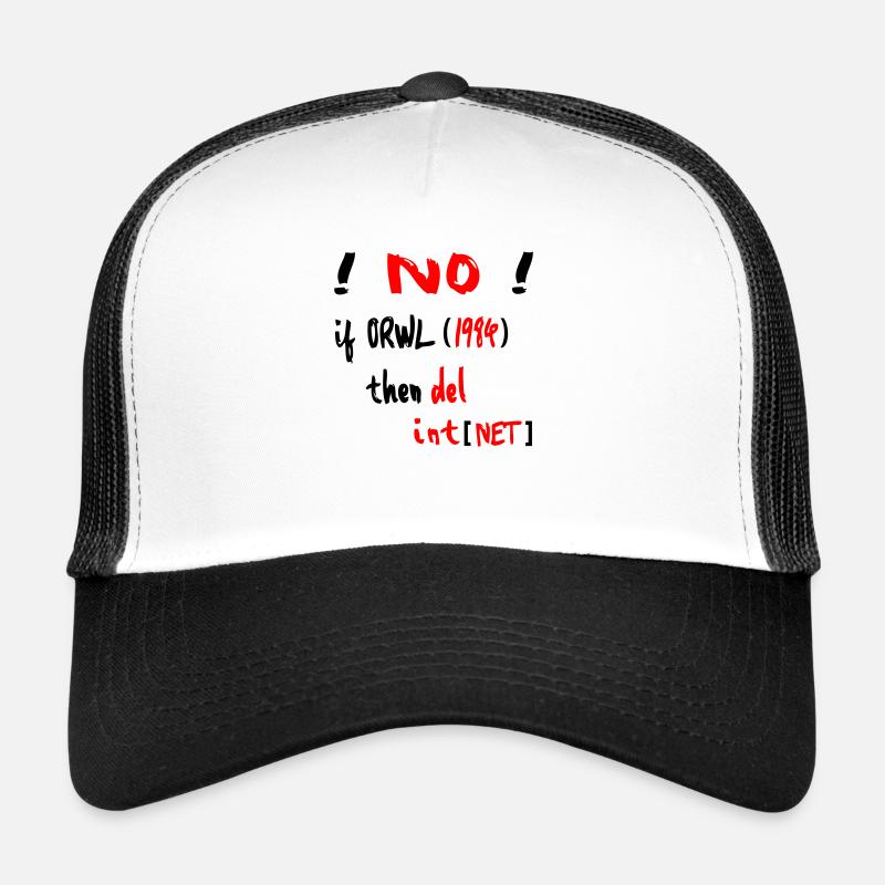 Orwell Ordinateur Internet Casquette trucker 