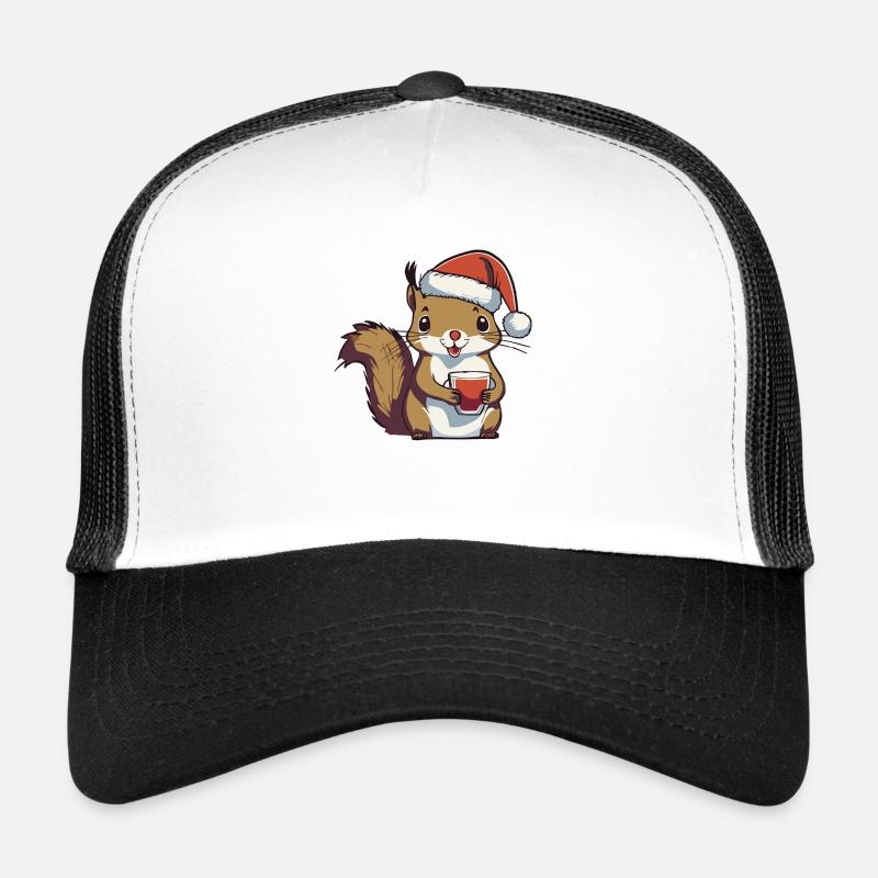 Écureuil luisant 1 - Casquette trucker - blanc/noir