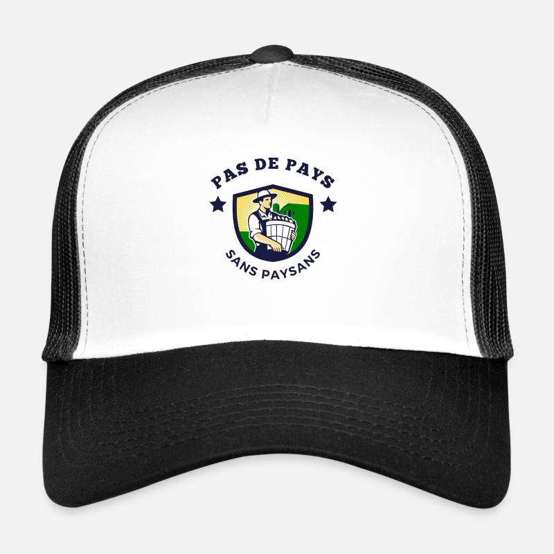 Pas de pays sans paysans - Casquette trucker  - blanc/noir