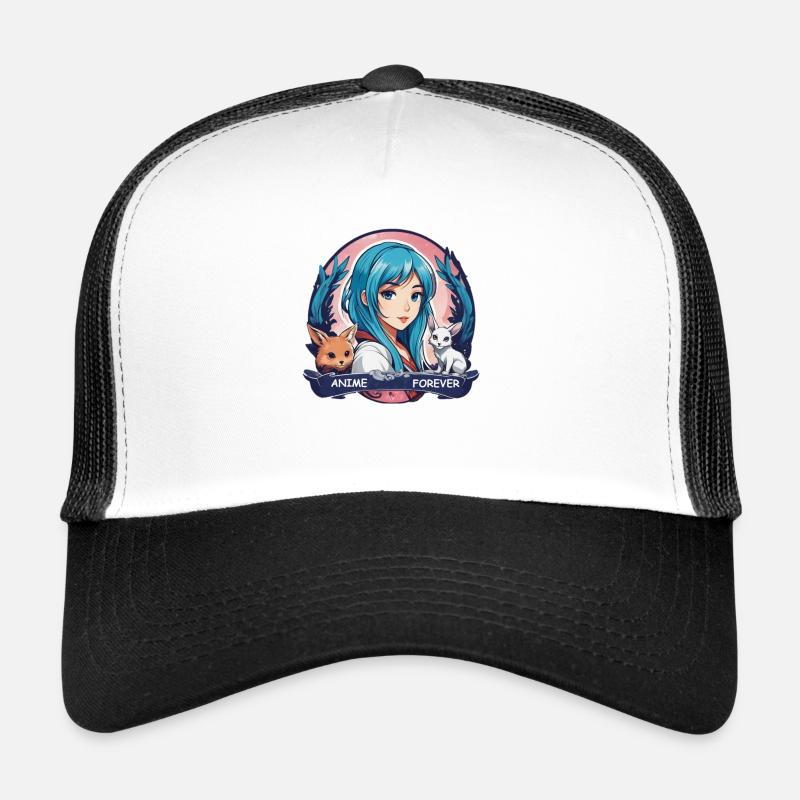 Anime Forever - Trucker Cap - Weiß/Schwarz