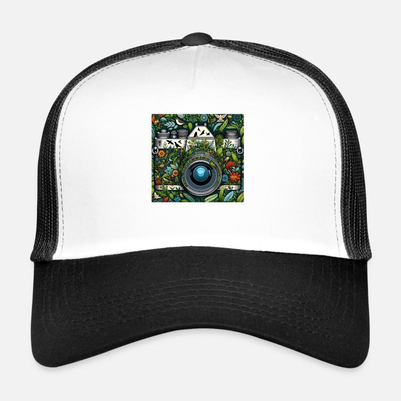 Photo Camera Nature Design - Trucker Cap - white/black