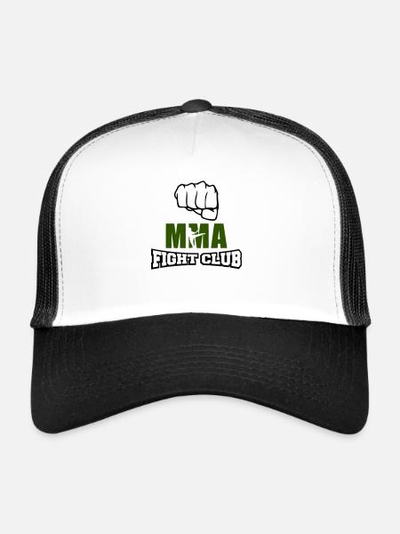 Club de combat MMA - Casquette trucker  - blanc/noir - Devant