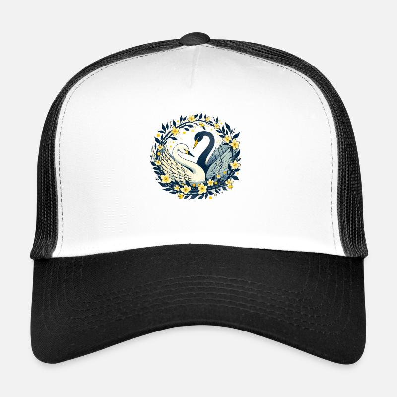 Couple de cygnes Casquette trucker 