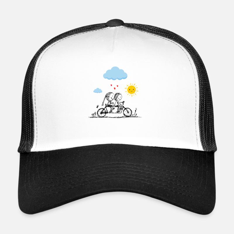 18 - Casquette trucker  - blanc/noir