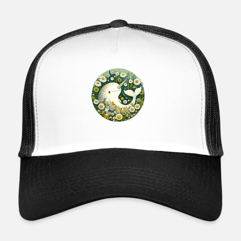 Narwhal - Trucker Cap - white/black