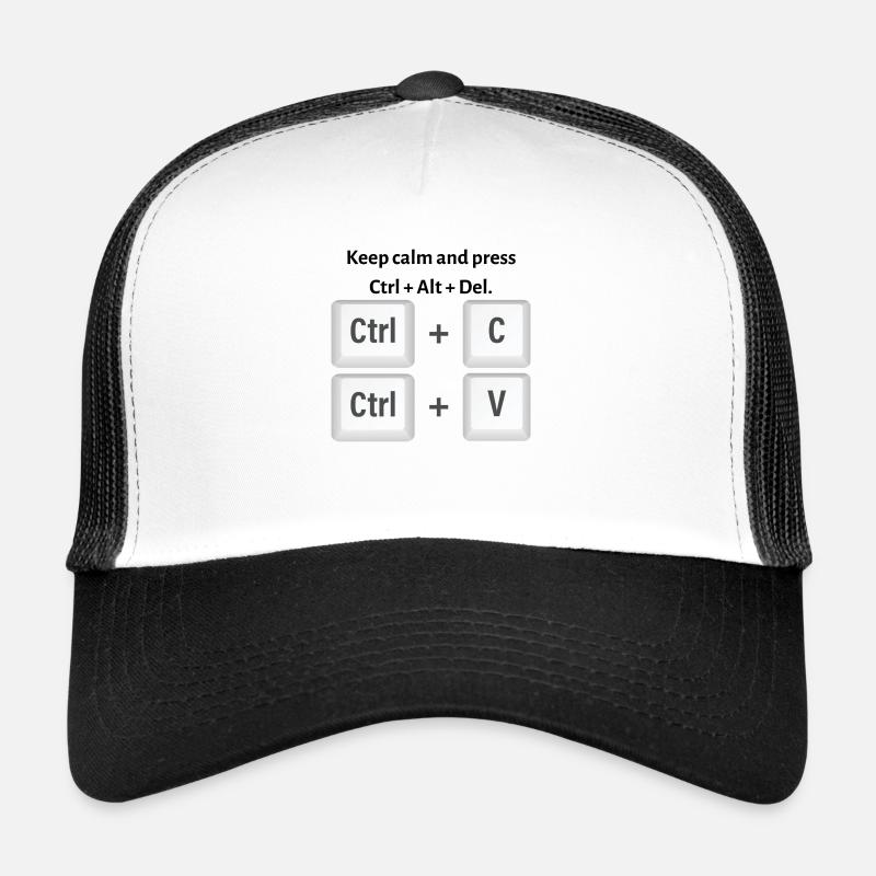 Keep calm and press Ctrl Alt Del Trucker Cap