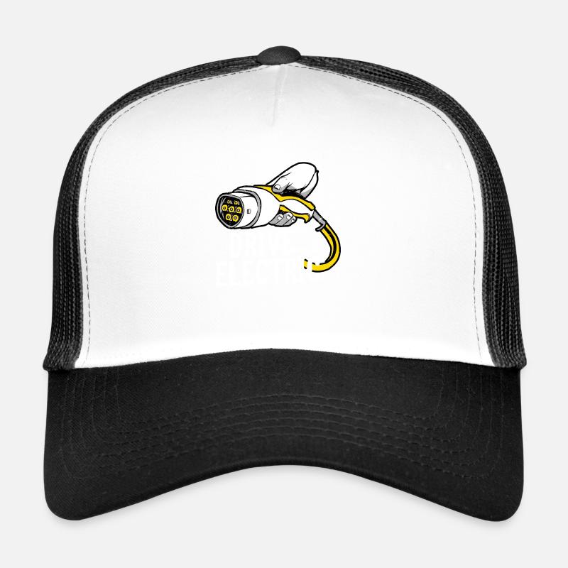 Drive Electric Charge Car EV Driver Trucker Cap