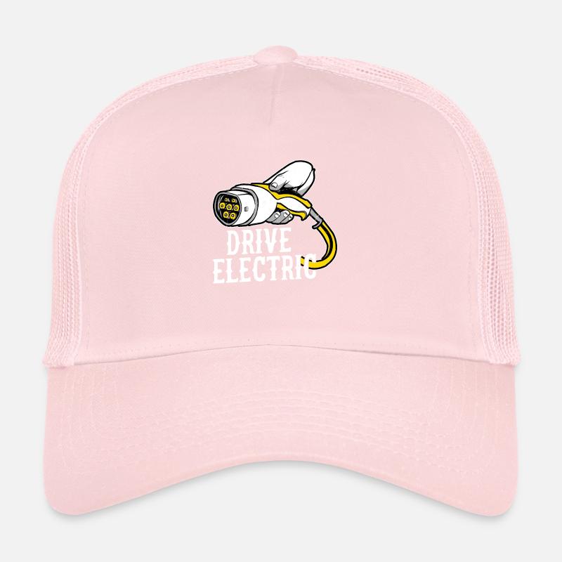 Drive Electric Charge Car EV Driver Trucker Cap