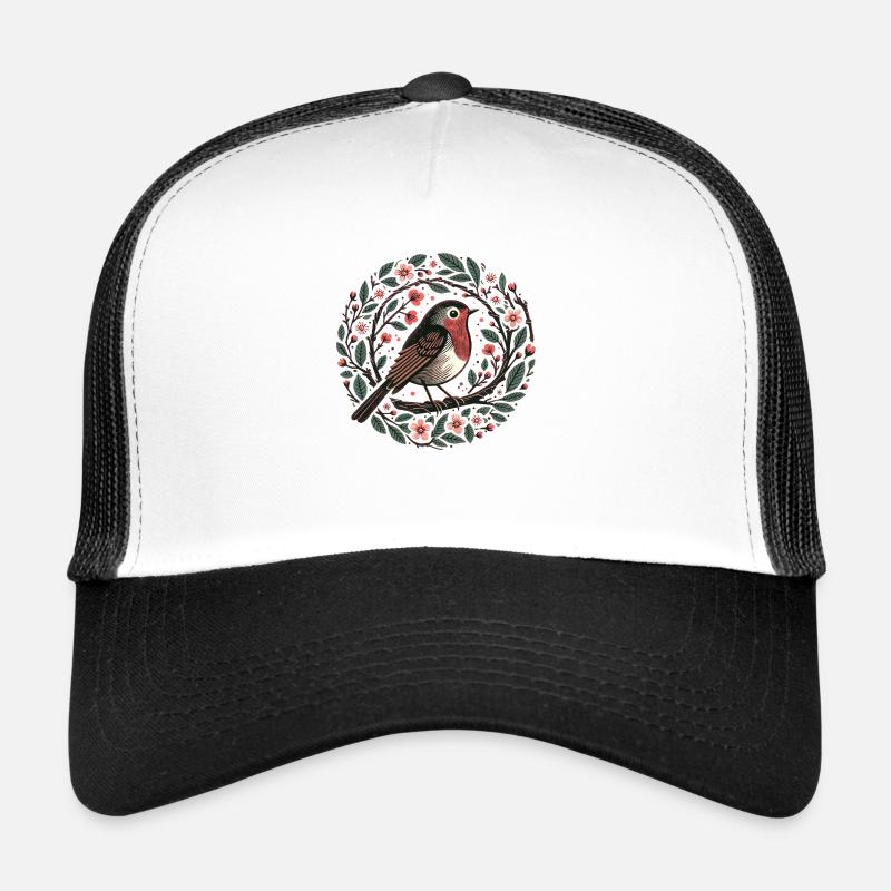 Cherry Blossom Robin Trucker Cap