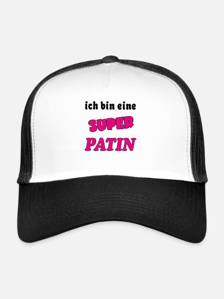 Ich bin eine Super PATIN MARRAINE - Trucker Cap - white/black - Front