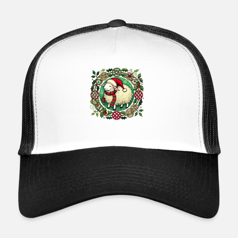 Weihnachtsschaf - Trucker Cap - Weiß/Schwarz