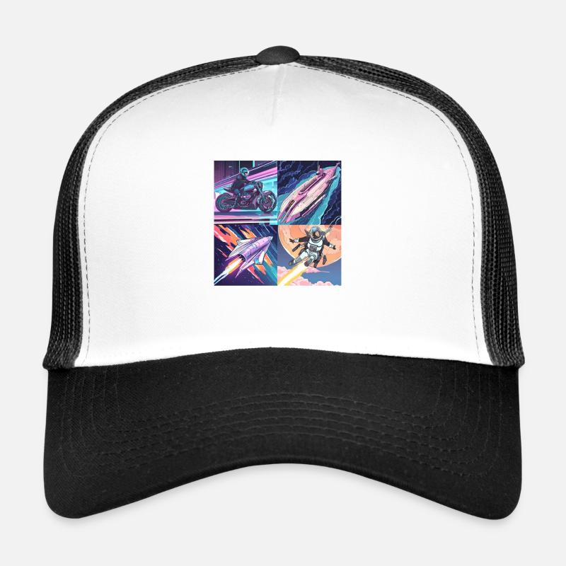 Future in space - Trucker Cap - white/black