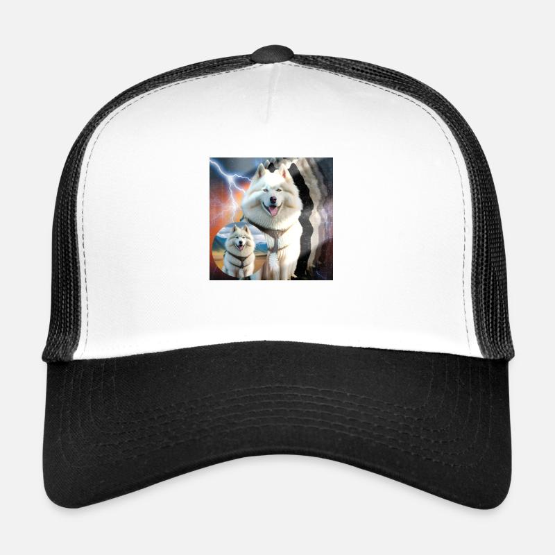 Samojedenliebe - Trucker Cap - Weiß/Schwarz