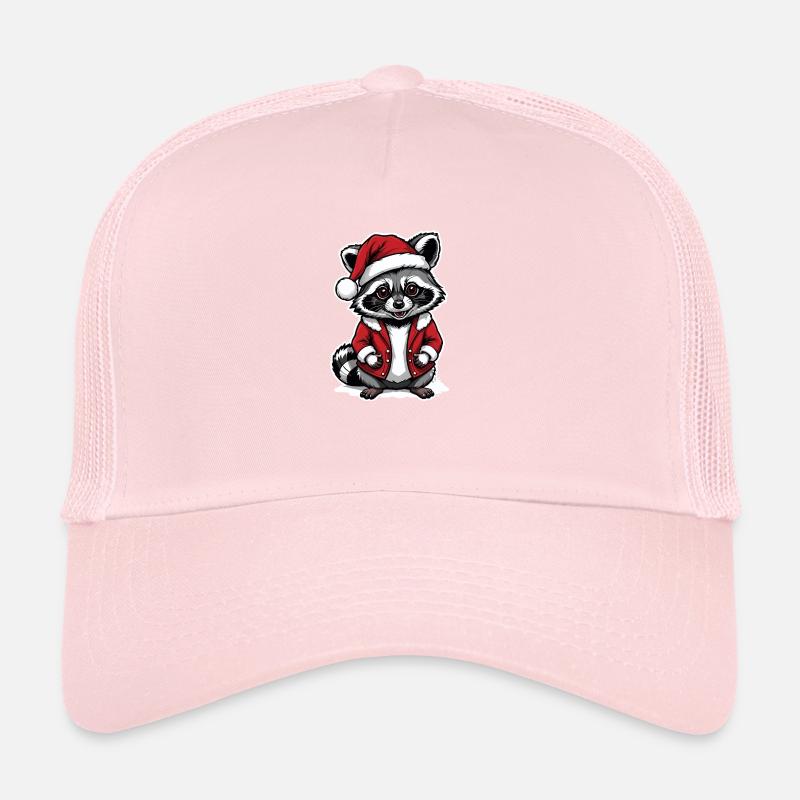 Waschbär Weihnachtsmann Weihnachten Geschenk Trucker Cap