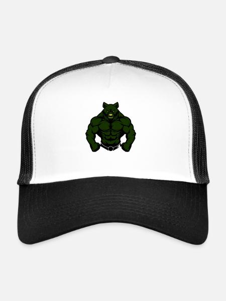 Bear Comic Fit - Trucker Cap - white/black - Front