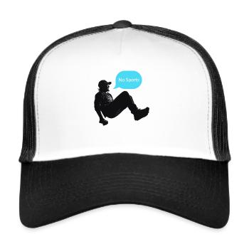 Aucun sport - Casquette trucker  - blanc/noir - Devant