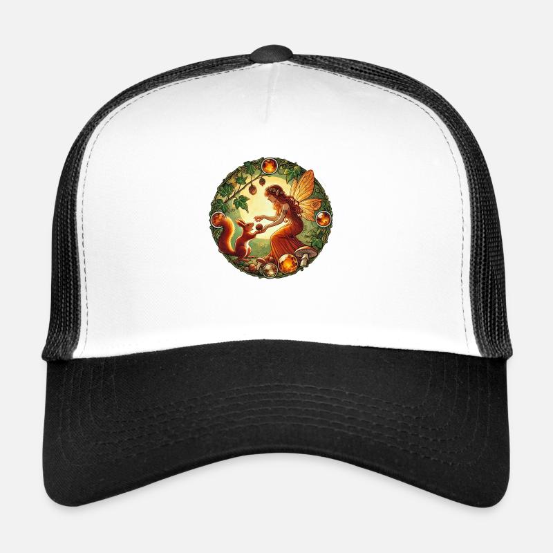 Eichhörnchen-Fee - Trucker Cap - Weiß/Schwarz