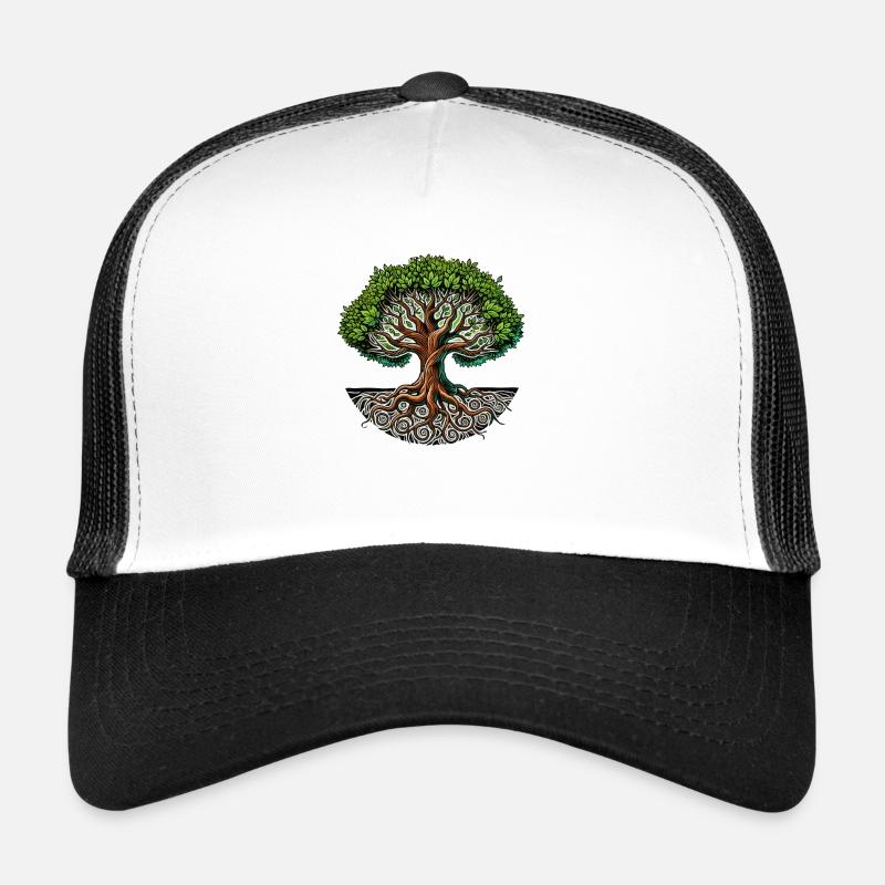 baum des lebens - Trucker Cap - Weiß/Schwarz