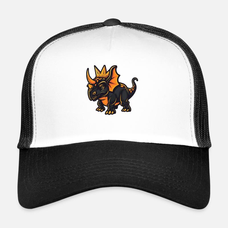 Dinosaure tricératops couronne de dessin animé Casquette trucker 