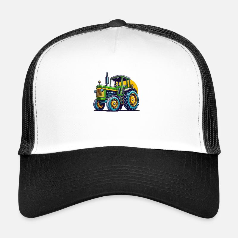 traktor trecker - Trucker Cap - Weiß/Schwarz