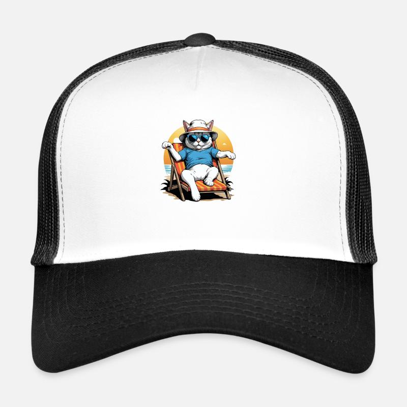 Vacances pour chats Vacances pour chats Vacances pour chats Île d’Hawaï Casquette trucker 