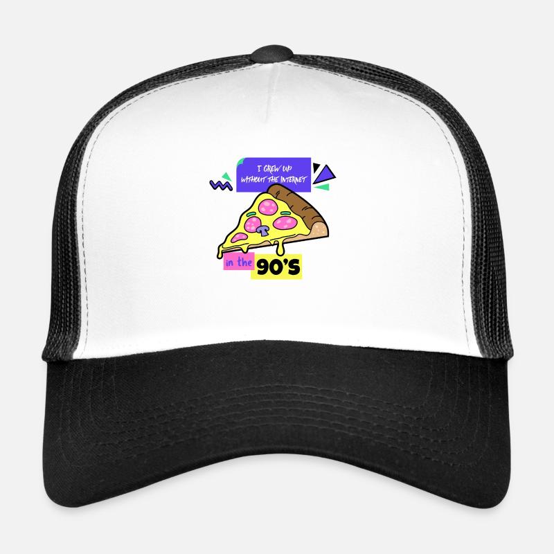 I grew up without the internet in the 90's - Trucker Cap - white/black