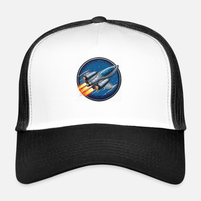 Vaisseau spatial argent petit Casquette trucker 