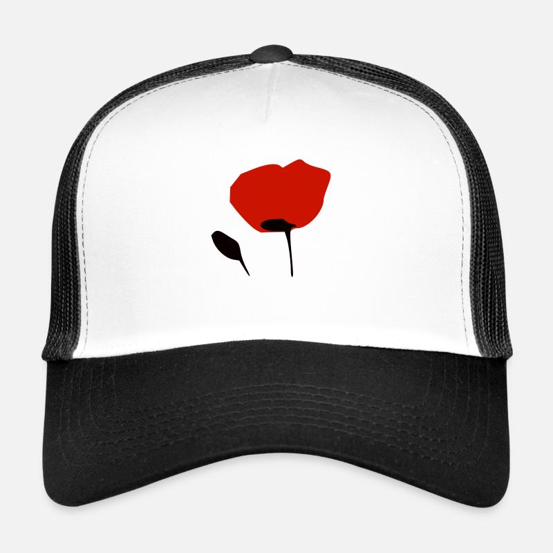 Blume - Trucker Cap - Weiß/Schwarz