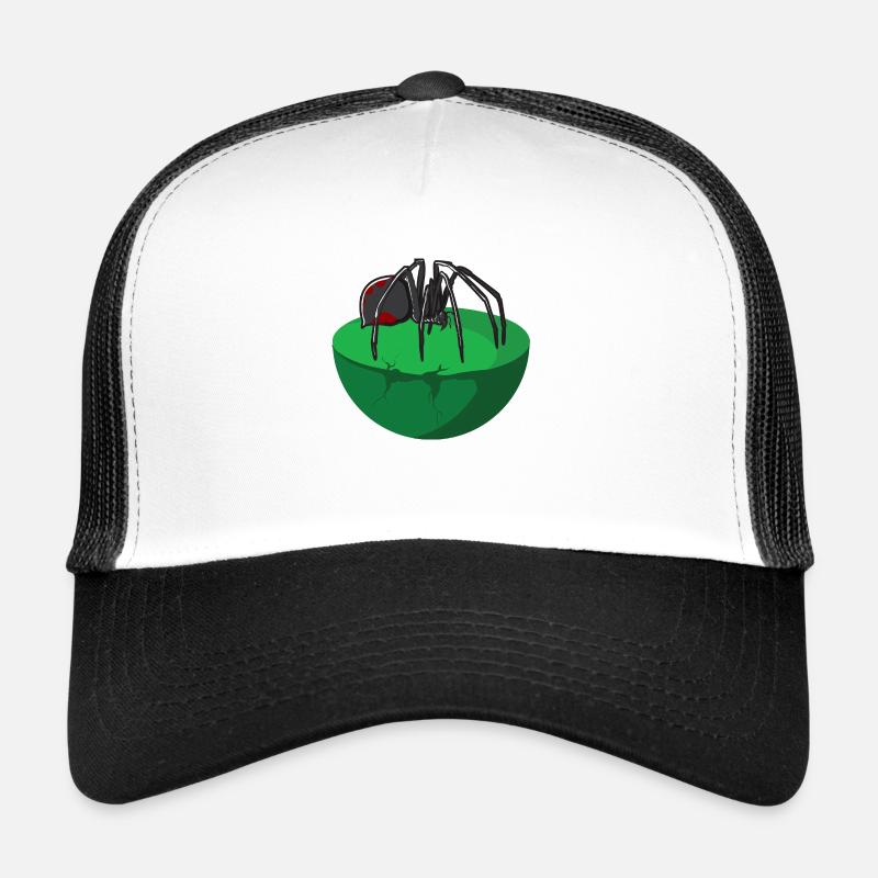 Poison Spider Black Widow Design Trucker Cap