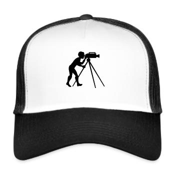 Camera Cameraman Film Television Hollywood - Trucker Cap - white/black - Front