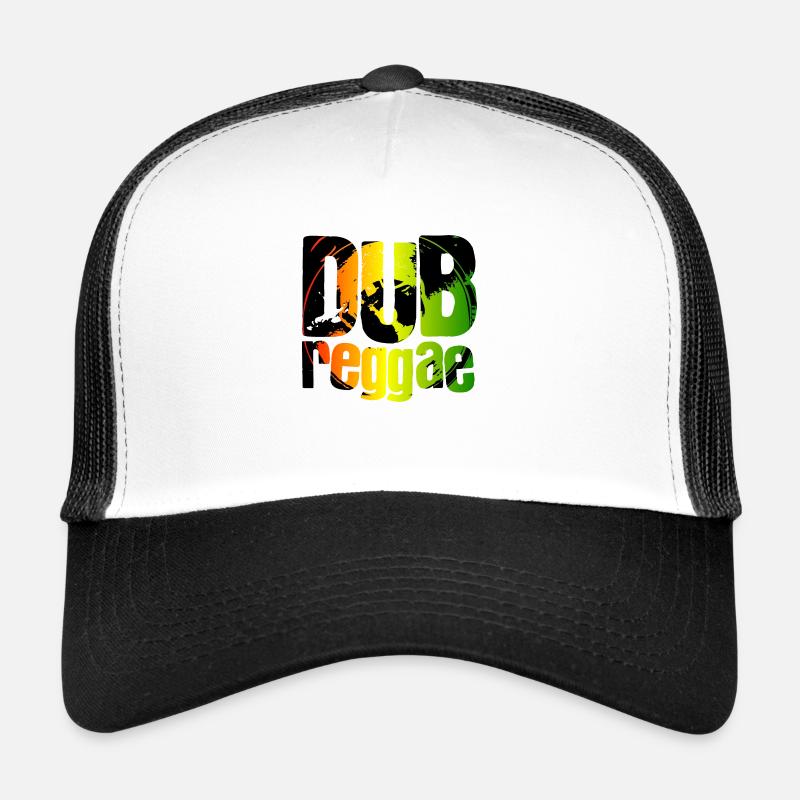 Dub Reggae - Trucker Cap - Weiß/Schwarz