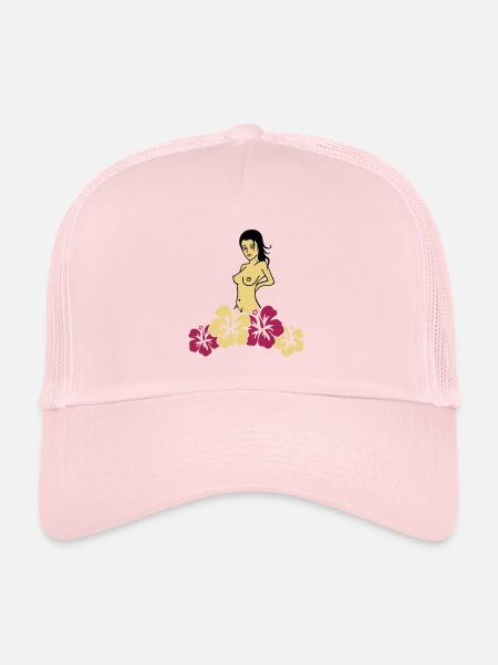 hawai woman - Trucker Cap - pale pink - Front