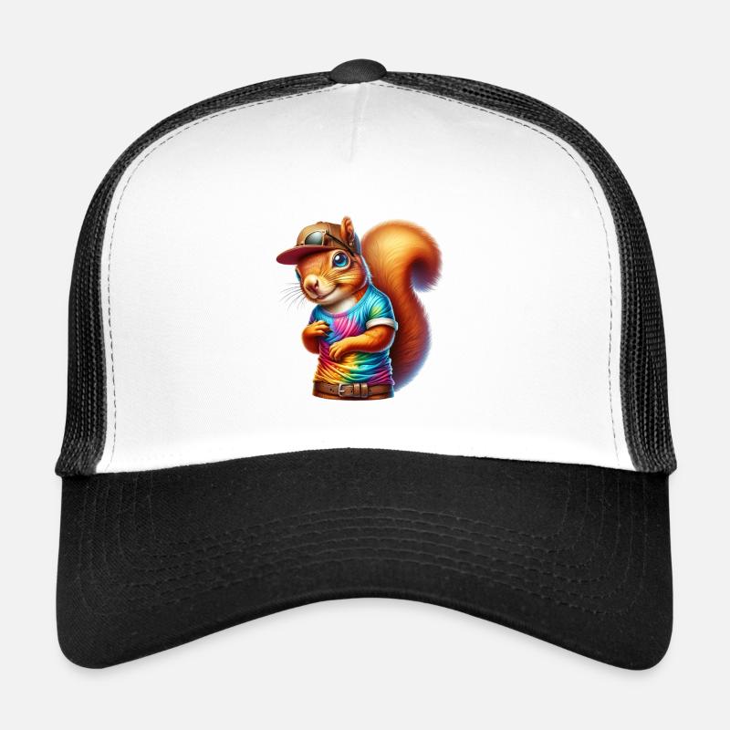 Farbenfrohes Cooles Sport Eichhörnchen Design Trucker Cap