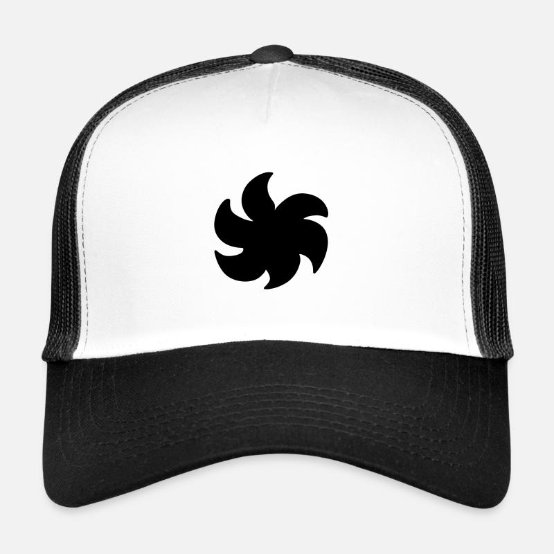pflanze form symbol symbol blume - Trucker Cap - Weiß/Schwarz