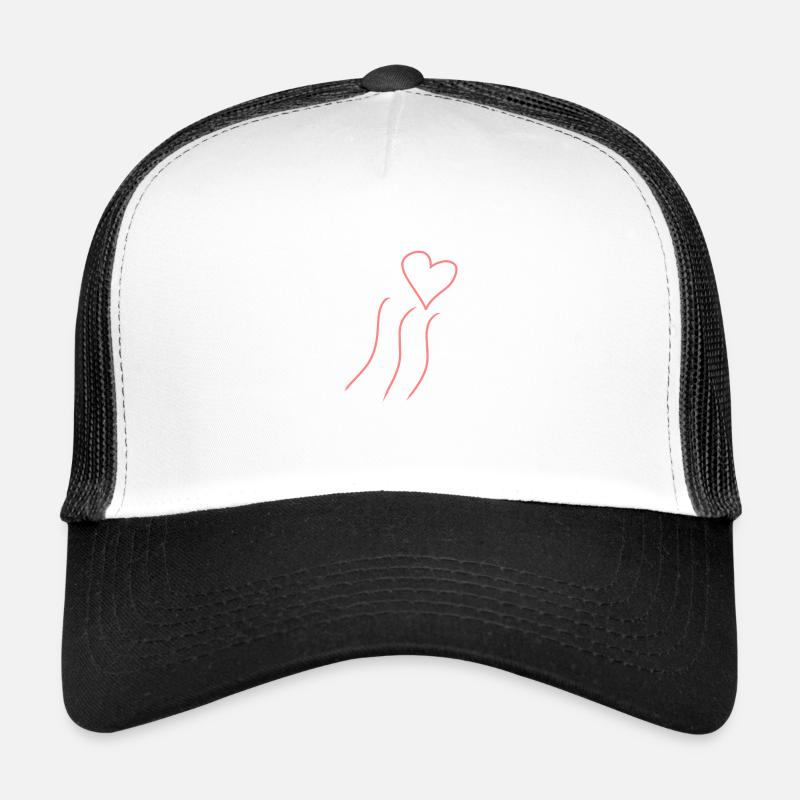 Lines Line Heart Shape Love Pink Trucker Cap