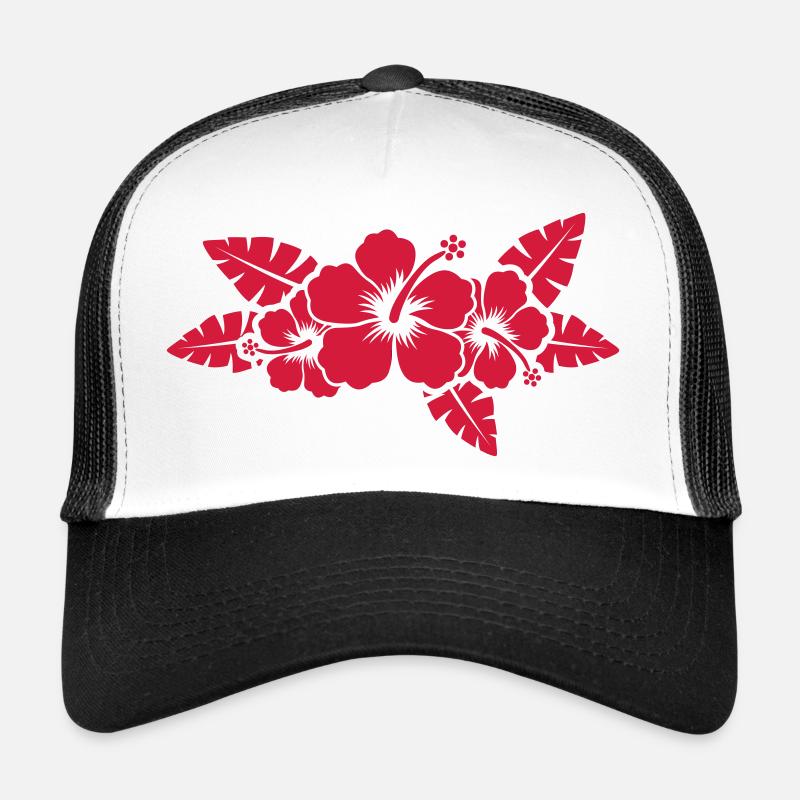 hawaiian flower - Trucker Cap - Weiß/Schwarz