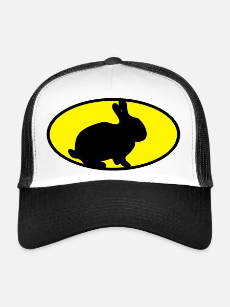 Rabbit logo - Trucker Cap - white/black - Front
