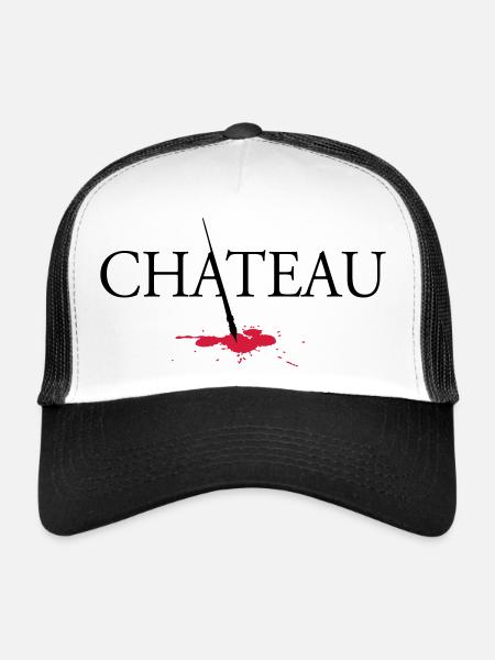 Chateau version 2 - Casquette trucker  - blanc/noir - Devant